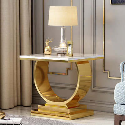 Купить Легкий роскошный нержавеющая сталь квадратная гостиная диван столик online manufacture