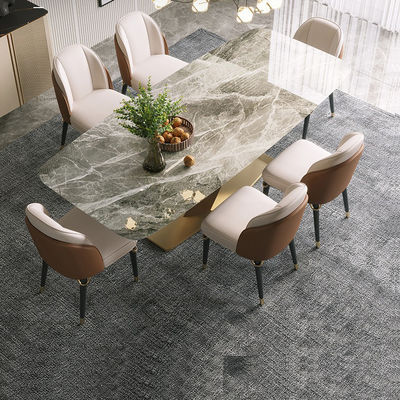 Купить Элегантные мраморные обеденные столы с ногами из нержавеющей стали online manufacture