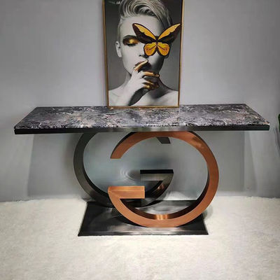 Купить Глянцевая стальная рама Входная консоль Стол прямоугольный Высота 78 см online manufacture