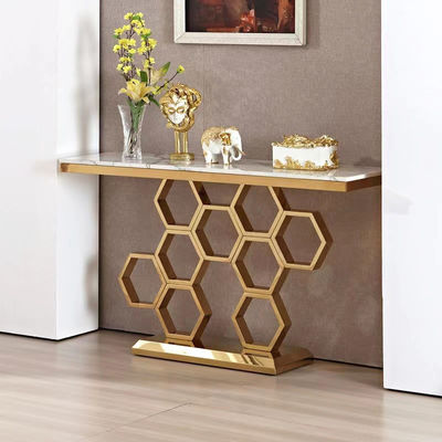 Купить Оптовая торговля мраморными консольными столами с гладкой основой из нержавеющей стали online manufacture