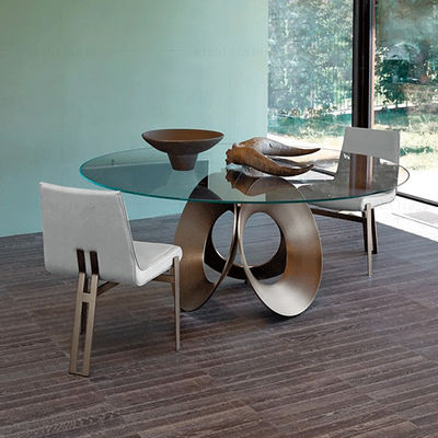 Купить Мраморный банкетный зал Ресторан Круглый обеденный стол с ногами из нержавеющей стали online manufacture