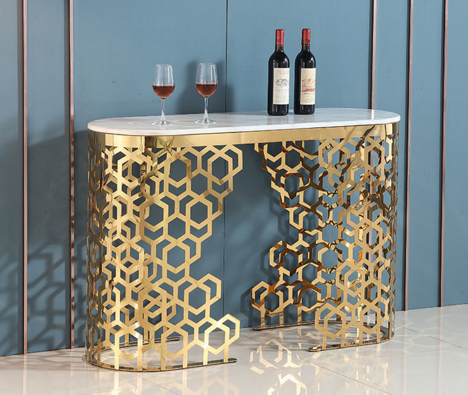 Длинный мраморный входный стол 120 см/150 см